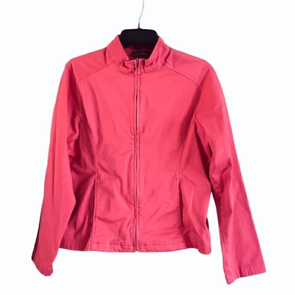 Denver Hayes Salmon Pink Jacket Zip Front Size Large